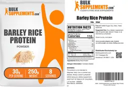 Label for Barley Rice Protein Powder 30 g 