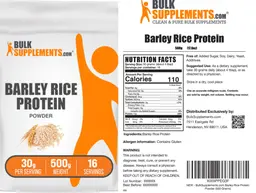 Label for Barley Rice Protein Powder 30 g