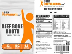 Label for Beef Bone Broth Protein Powder 22 g