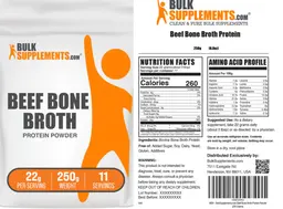 Label for Beef Bone Broth Protein Powder 22 g
