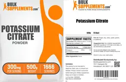 Label for Potassium Citrate Powder 300 mg