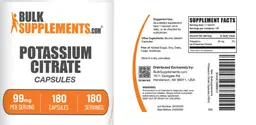 Label for Potassium Citrate 99 mg Capsules