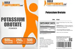 Label for Potassium Orotate Powder 500 mg