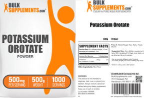 Label for Potassium Orotate Powder 500 mg