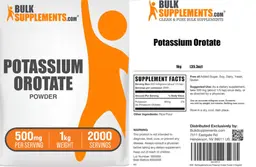 Label for Potassium Orotate Powder 500 mg
