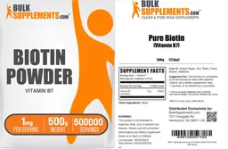 Label for Biotin Powder 1 mg
