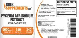 Label for Pygeum Africanum Extract Veg Capsules 5000 mg