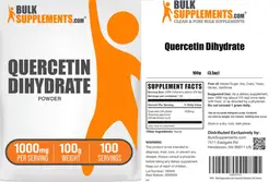 Label for Quercetin Dihydrate Powder 1000 mg