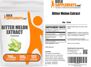 Label for Bitter Melon Extract Powder 750 mg
