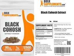 Label for Black Cohosh Extract Powder 80 mg