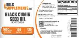 Label for Black Cumin Seed Oil Softgels 1000 mg