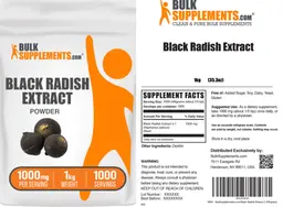 Label for Black Radish Extract Powder 1000 mg