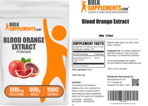 Label for Blood Orange Extract Powder 500 mg