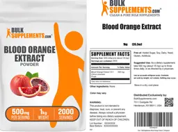 Label for Blood Orange Extract Powder 500 mg