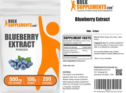 Label for Blueberry Extract Powder 500 mg