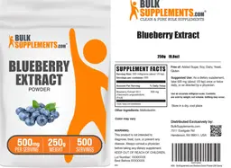 Label for Blueberry Extract Powder 500 mg