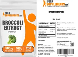 Label for Broccoli Extract Powder 500 mg