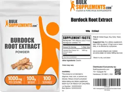 Label for Burdock Root Extract Powder 1000 mg