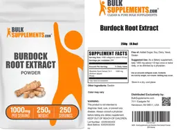Label for Burdock Root Extract Powder 1000 mg