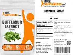 Label for Butterbur Extract Powder 150 mg