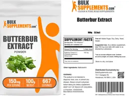 Label for Butterbur Extract Powder 150 mg