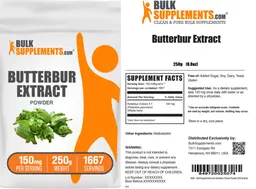 Label for Butterbur Extract Powder 150 mg