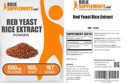 Label for Red Yeast Rice Extract Powder 600 mg