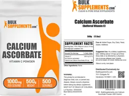 Label for Calcium Ascorbate Vitamin C Powder 1000 mg