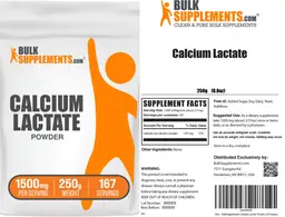 Label for Calcium Lactate Powder 1500 mg
