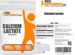 Label for Calcium Lactate Powder 1500 mg