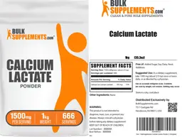 Label for Calcium Lactate Powder 1500 mg