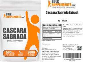 Label for Cascara Sagrada Extract Powder 500 mg