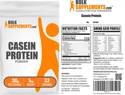 Label for Casein Protein Powder 30 g