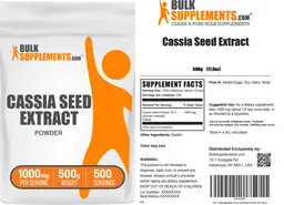 Label for Cassia Seed Extract Powder 1000 mg
