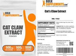 Label for Cat's Claw Extract Powder 500 mg