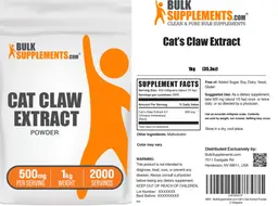 Label for Cat's Claw Extract Powder 500 mg