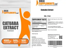 Label for Catuaba Extract Powder 1000 mg