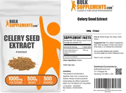 Label for Celery Seed Extract Powder 1000 mg