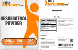 Label for Resveratrol Powder 1000 mg