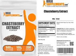 Label for Chasteberry Extract Powder 500 mg