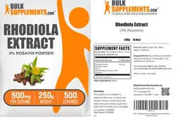 Label for Rhodiola Extract 3% Rosavins Powder 500 mg