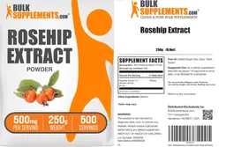 Label for Rosehip Extract Powder 500 mg