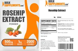 Label for Rosehip Extract Powder 500 mg