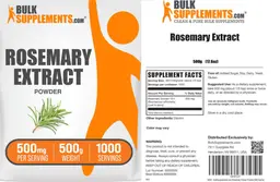 Label for Rosemary Extract Powder 500 mg