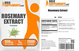 Label for Rosemary Extract Powder 500 mg
