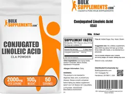 Label for Conjugated Linoleic Acid CLA Powder 2000 mg