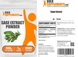 Label for Sage Extract Powder 500 g