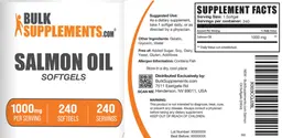 Label for Salmon Oil Softgels 1000 mg