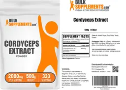 Label for Cordyceps Extract Powder 2000 mg