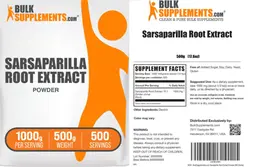 Label for Sarsaparilla Root Extract Powder